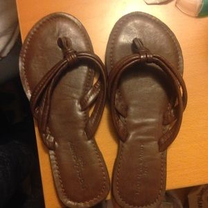 Brown leather sandals zigi