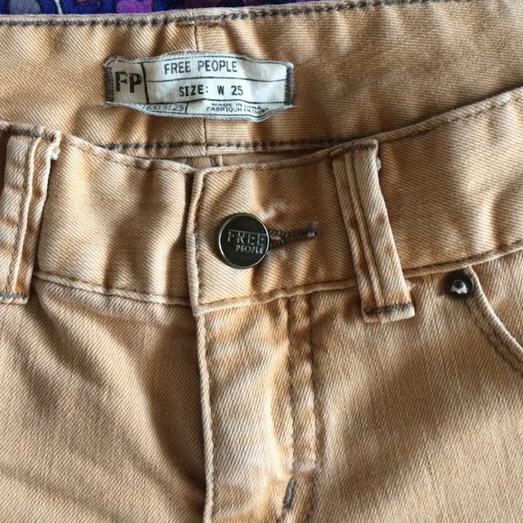 Free People Dreaming Orange Jeans - Picture 2 of 3