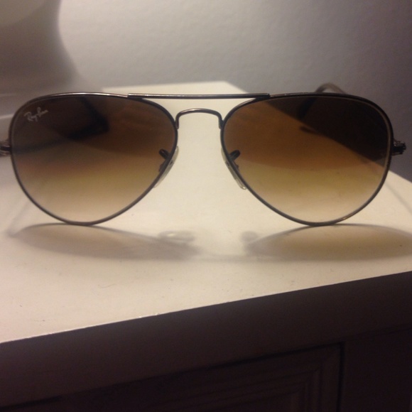 Authentic RayBan bronze Aviators. Includes case!