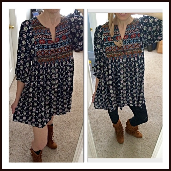๐ซsold in bundle ๐ซBoho baby doll tunic - Picture 2 of 3