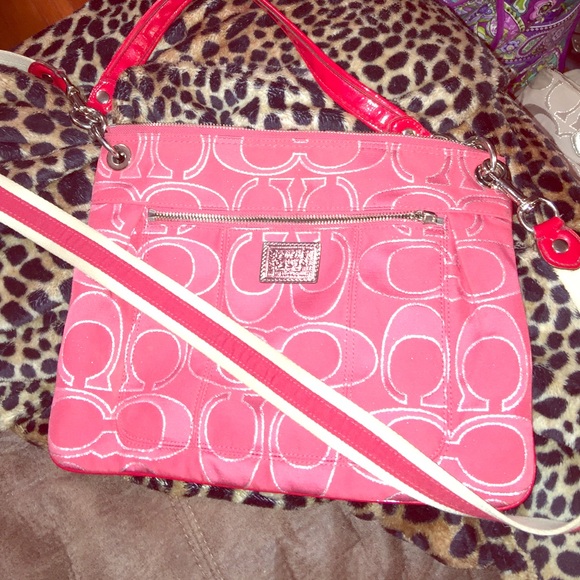 Coach Poppy across the shoulder purse