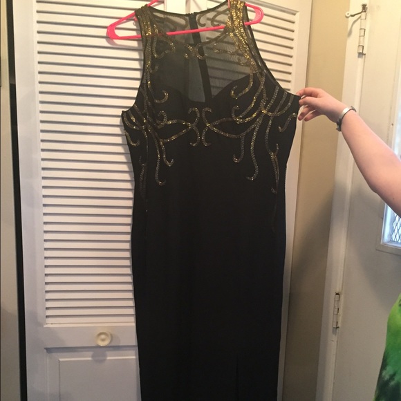 Alyce Designs sz18 gown sheer top sleeveless