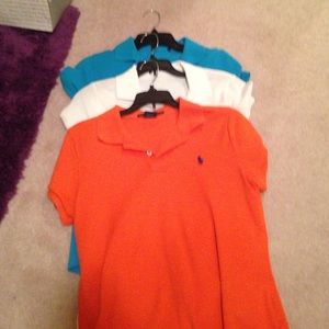 3 basically new polo tops with collar
