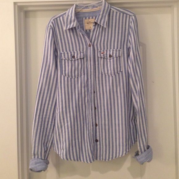Hollister cotton striped shirt