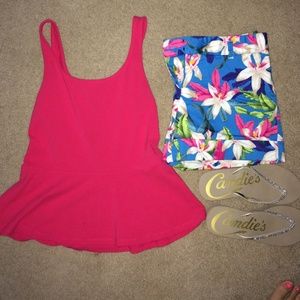 Express Editor Hawaiian Print Shorts