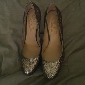 Rachel Roy Silver Glitter Pumps