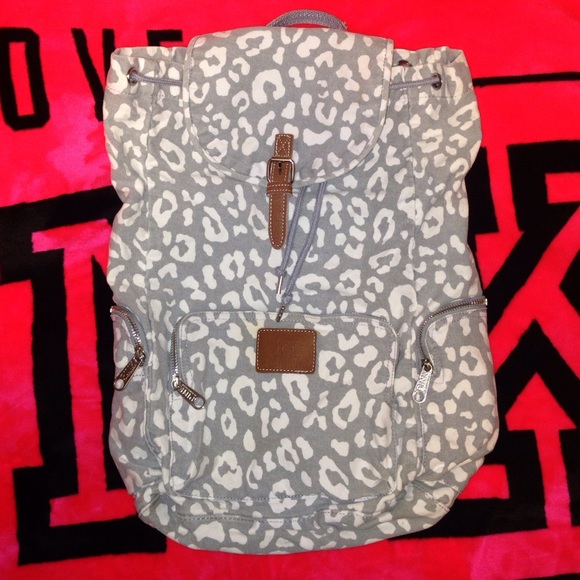 Victoria's Secret PINK Gray Leopard Backpack