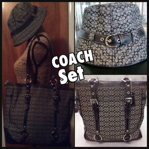 Coach Shoppers Tote & matching Hat