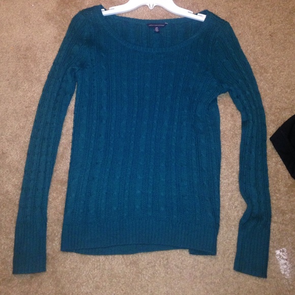 Dark Green-Blue American Eagle Sweater
