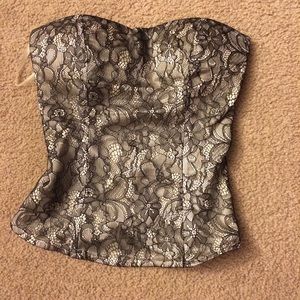 Charlotte Russe black and white corset