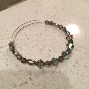 Alex and Ani gray and silver Swarovski