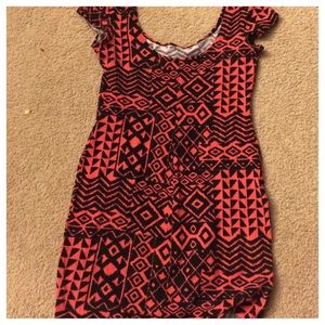 Charlotte Russe red and black tribal dress