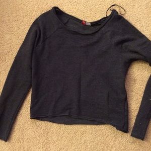 H&M off the shoulder navy blue sweater