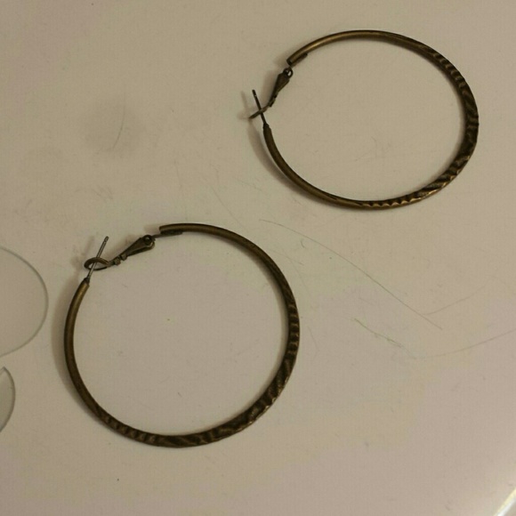 Dark Gold Hoops