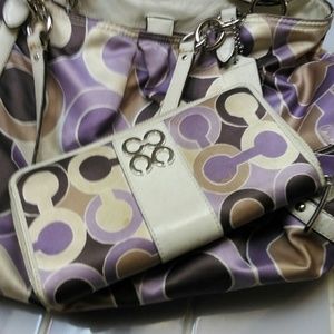Coach handbag with matching wallet