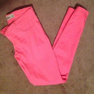 Hot pink hollister skinny jeans ❤️