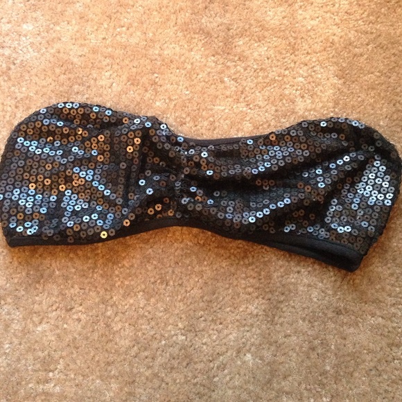 Black sequence bandeau never worn