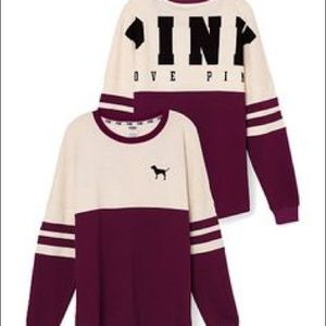 VS PINK Varsity Crew Maroon
