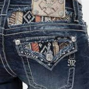 Miss me aztec print skinny jeans 27L
