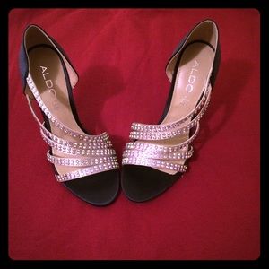 Women shoes high heels size 7.5 aldo new navy