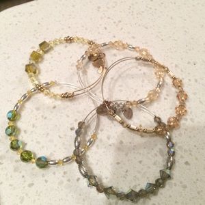 Alex and Ani 5 Swarovski bangles!