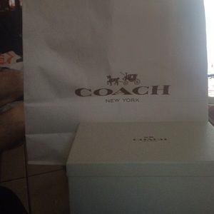 Coach gift bag & shoe box.
