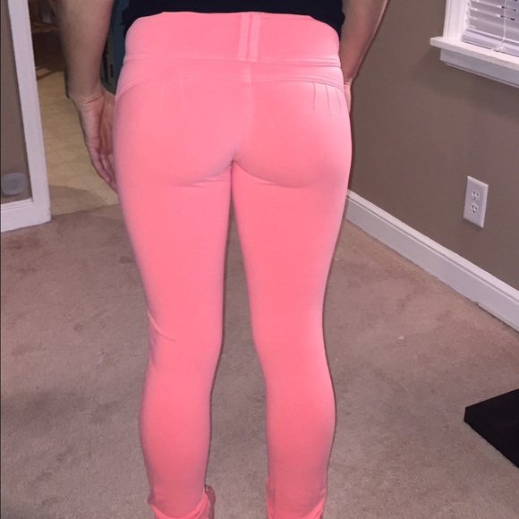 ❌❌Sold❌❌bright coral jeggings NWOT - Picture 2 of 3