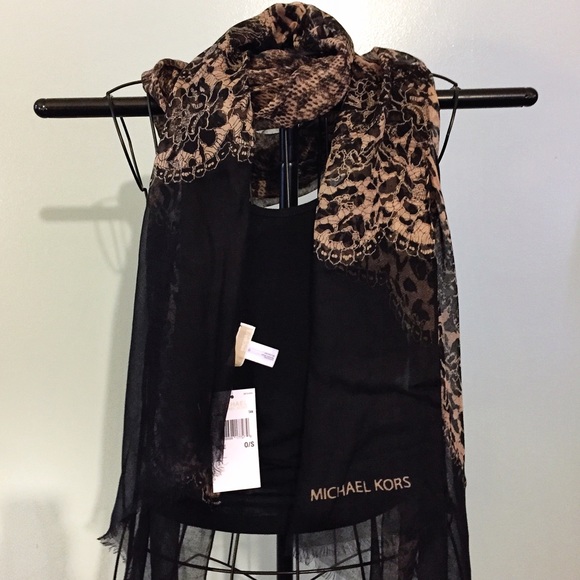 NWT! MK Alderton Print silk Scarf
