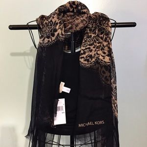 NWT! MK Alderton Print silk Scarf