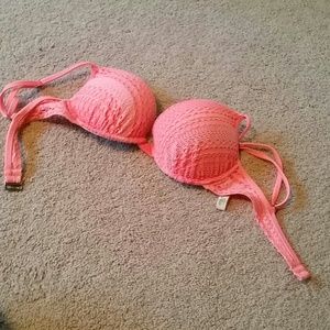 Neon orange bathing suit top