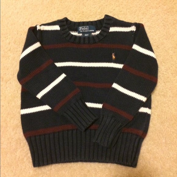 Boys 2T Polo by Ralph Lauren navy striped sweater