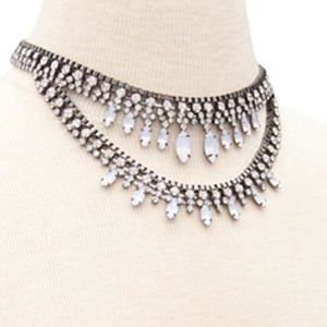 Rhinestone Double Layer Necklace (NEVER WORN)
