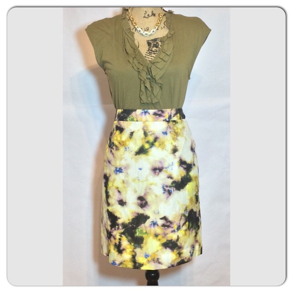 J Crew Watercolor Skirt