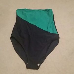 American apparel navy blue and green bikini