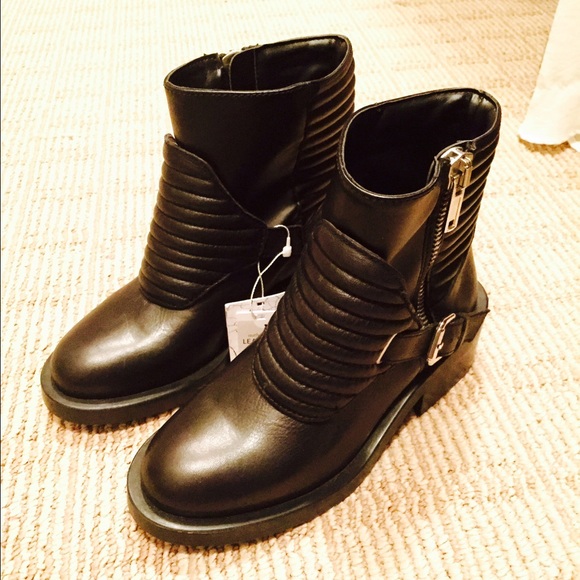 Zara Padded Leather Biker Boot!