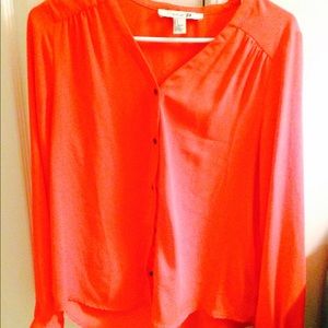 F21 red button up