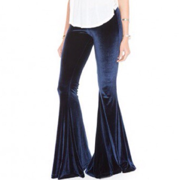 Brandy Melville Pants - ✨Blue Velvet Bell Bottoms✨