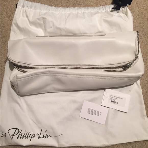3.1 Philip lim 31 minute clutch in white color