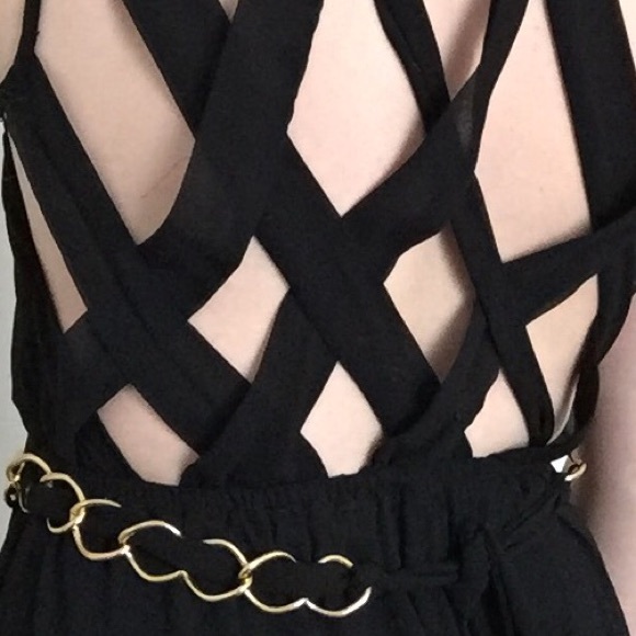 Black sheer high low dress - Picture 2 of 3
