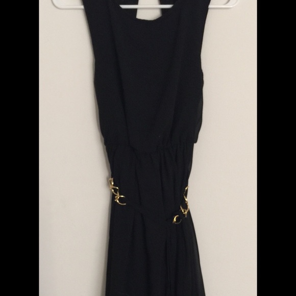 Black sheer high low dress - Picture 3 of 3