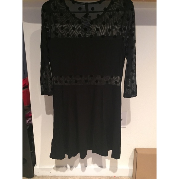 Hm black poka dot dress