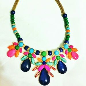 Francesca's Multi Drop Facet Statement Necklace
