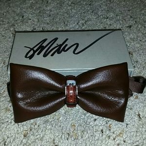 Michael Costello Leather Buckle Bow tie