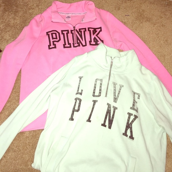 SOLD: Victoria's Secret PINK Used 2 Half Zip