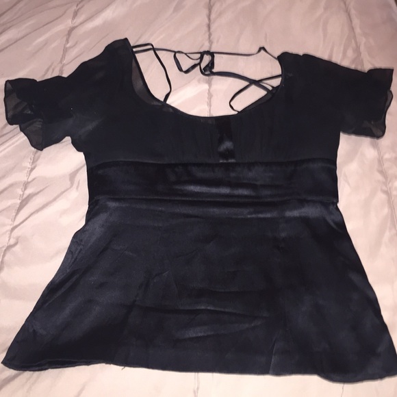 Arden B black peasant type top