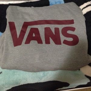 Men Grey & Burgundy Hoodie