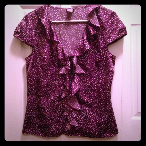Cap sleeve satin like blouse