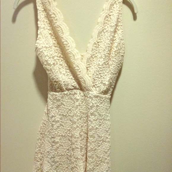 Crochet open back romper