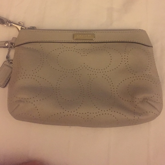 Authentic Coach leather wristlet