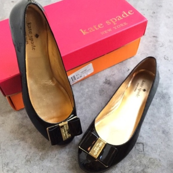 kate spade Shoes - Kate Spade Black Patent Trophy Flats